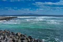 Corralejo, widok na wyspę Lanzarote